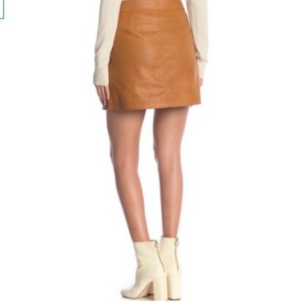 Free People Vegan Leather Mini Skirt size 2 - Picture 3 of 9